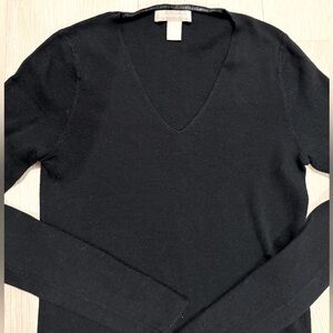 Banana Republic Black V-neck Sweater